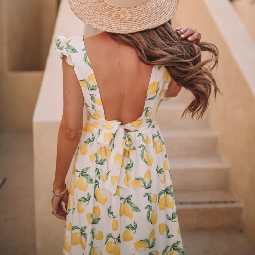 Caitlin Covington Pink Lily Lemon Dress